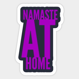 Namaste at Home (fuchsia letters) Sticker